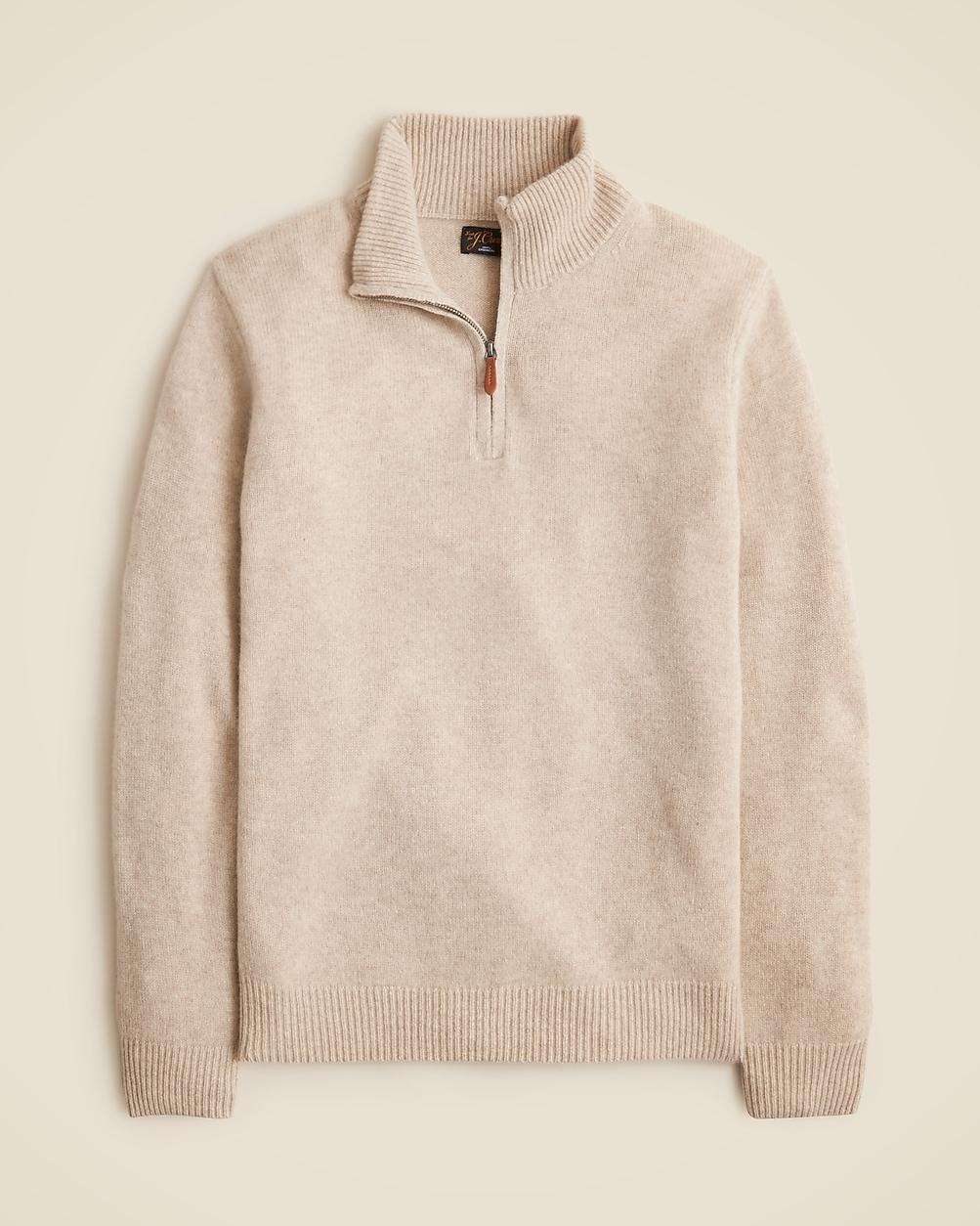 Midweight cashmere quarter-zip sweater by J.CREW