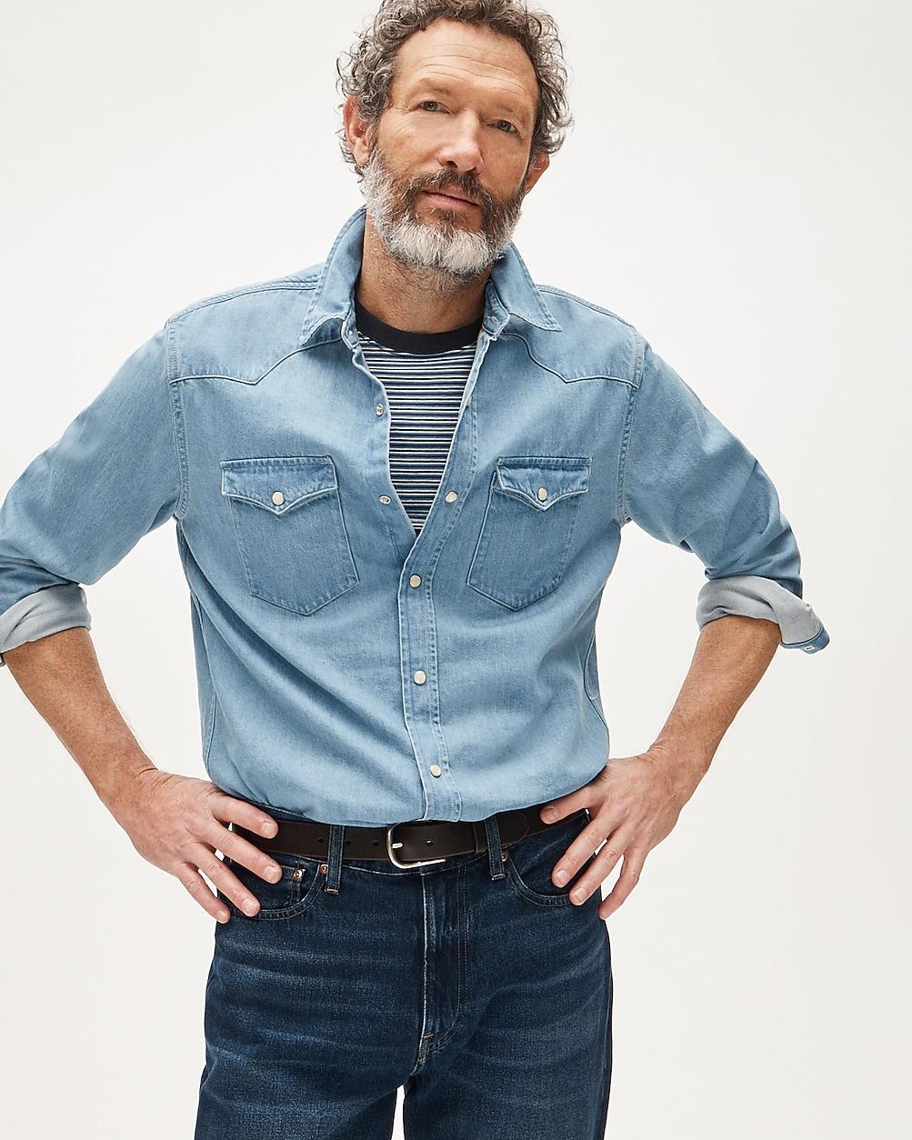 Midweight denim western shirt by J.CREW