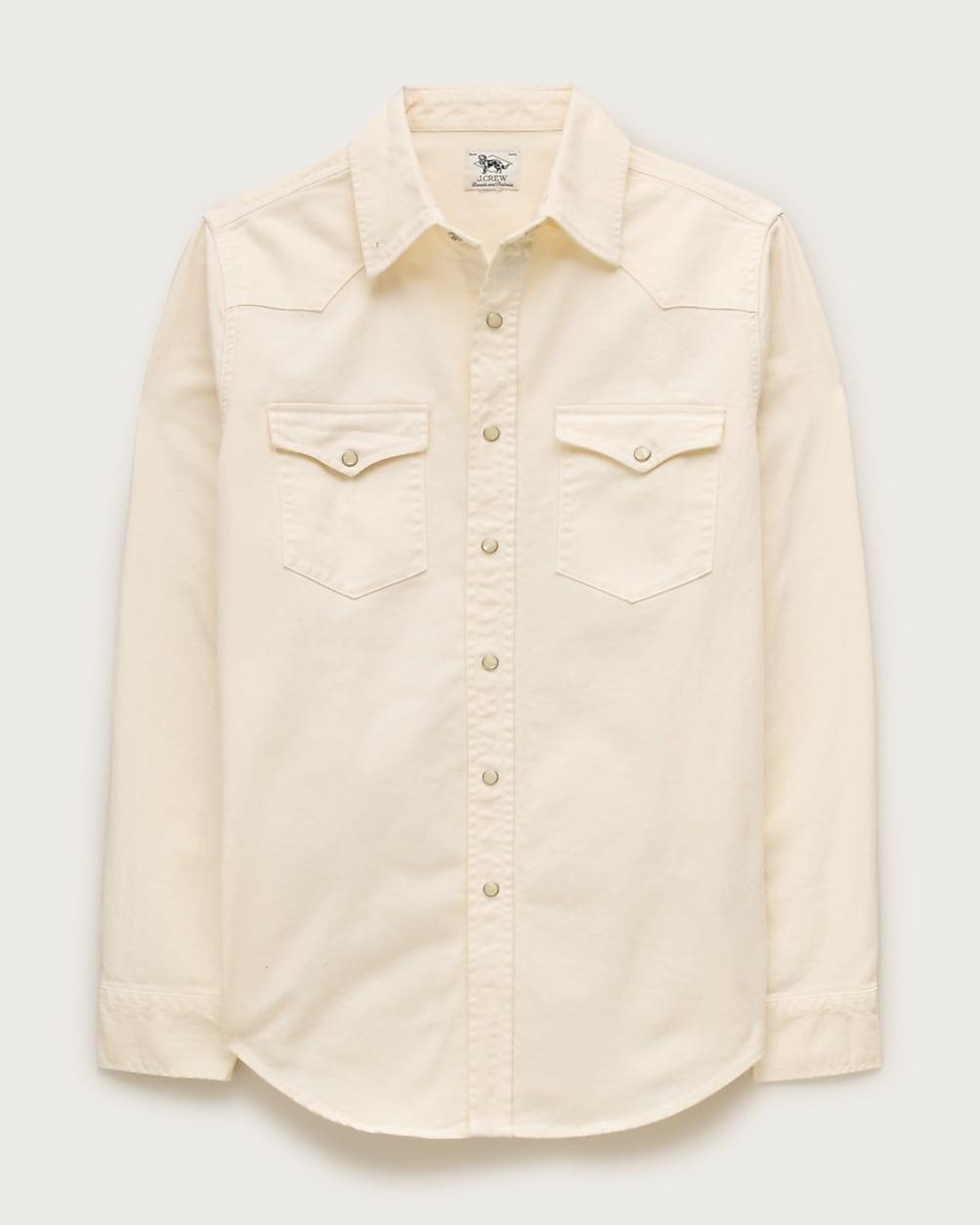 Midweight denim western shirt in ecru by J.CREW