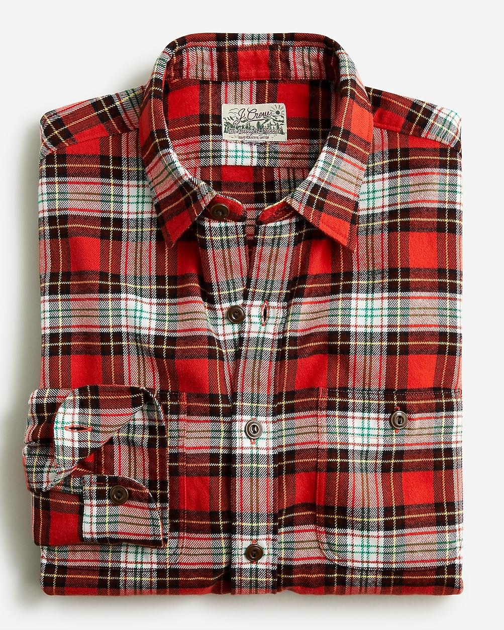 Midweight flannel workshirt in regenerative cotton by J.CREW