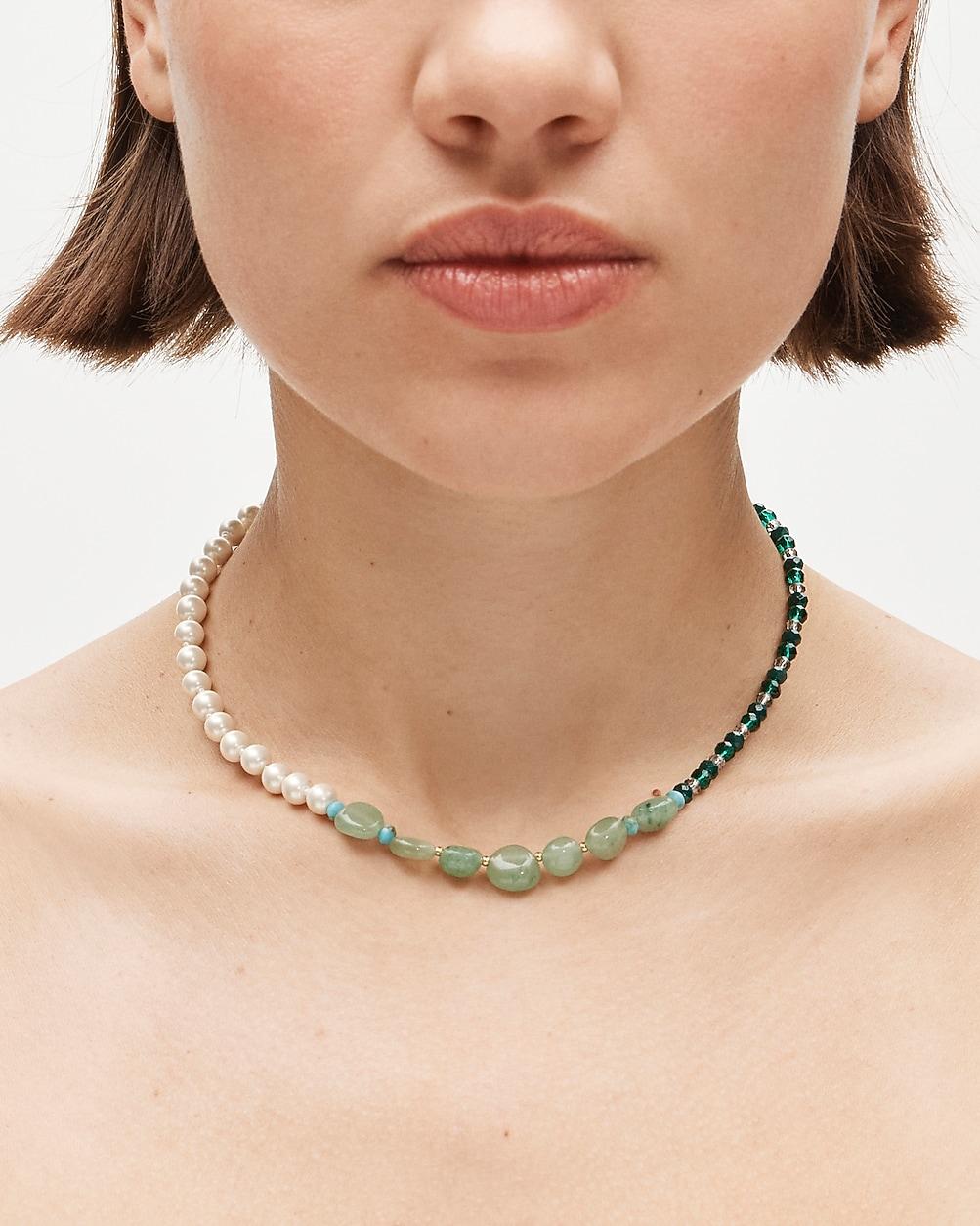 Mixed-bead necklace by J.CREW