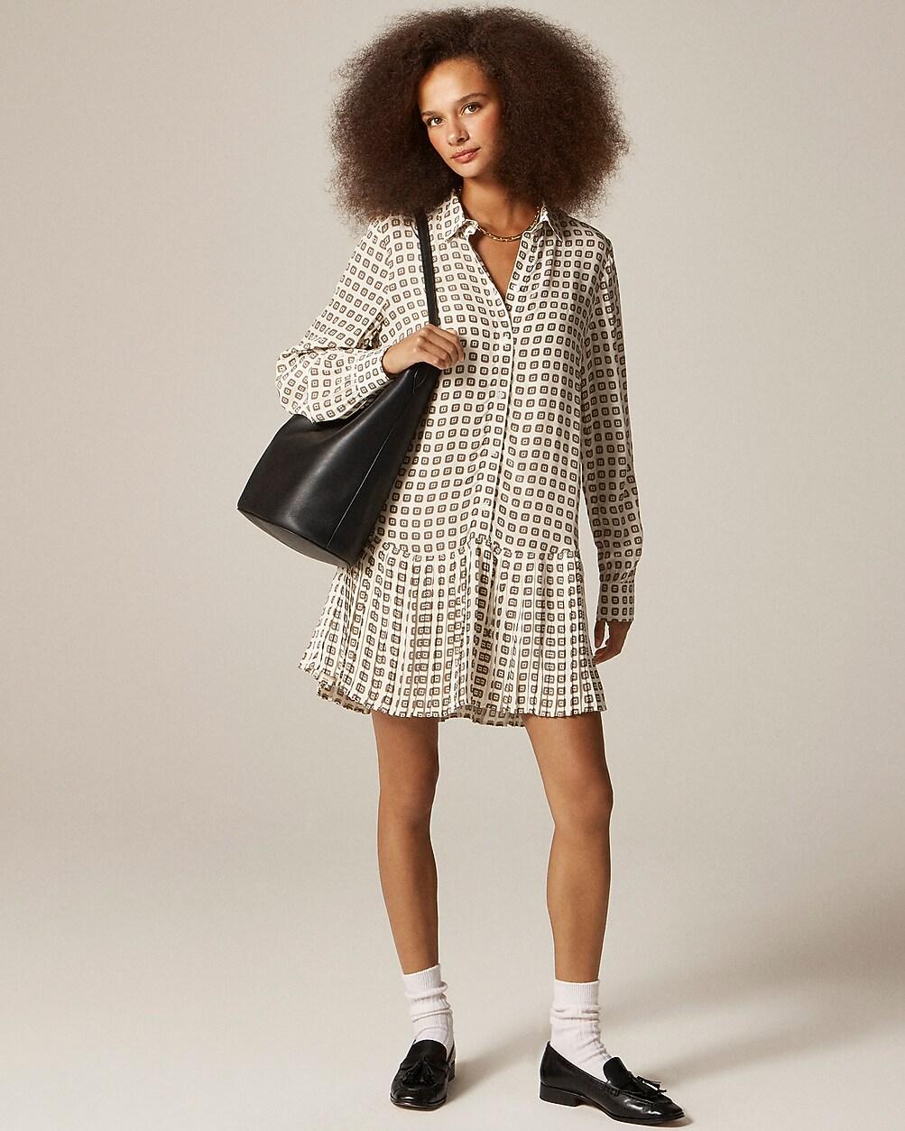 New Amelia shirt-dress in foulard print by J.CREW
