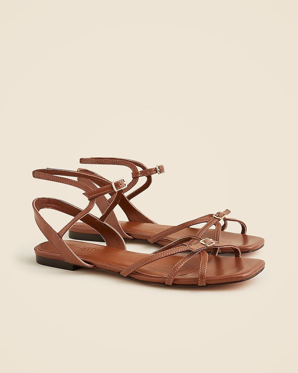 New Capri buckle sandals in leather by J.CREW