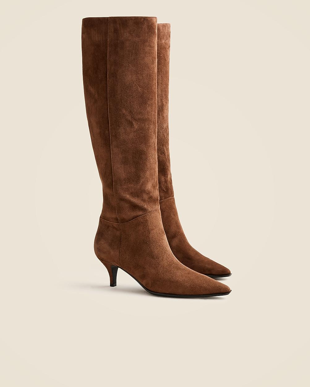 New Stevie knee-high boots in suede by J.CREW