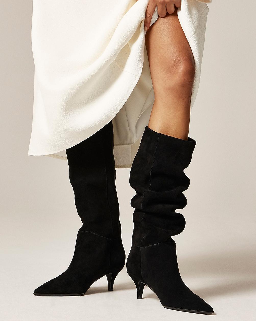 New Stevie knee-high boots in suede by J.CREW