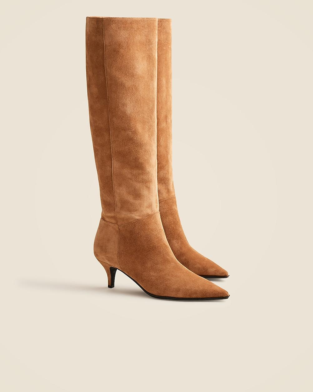 New Stevie knee-high boots in suede by J.CREW