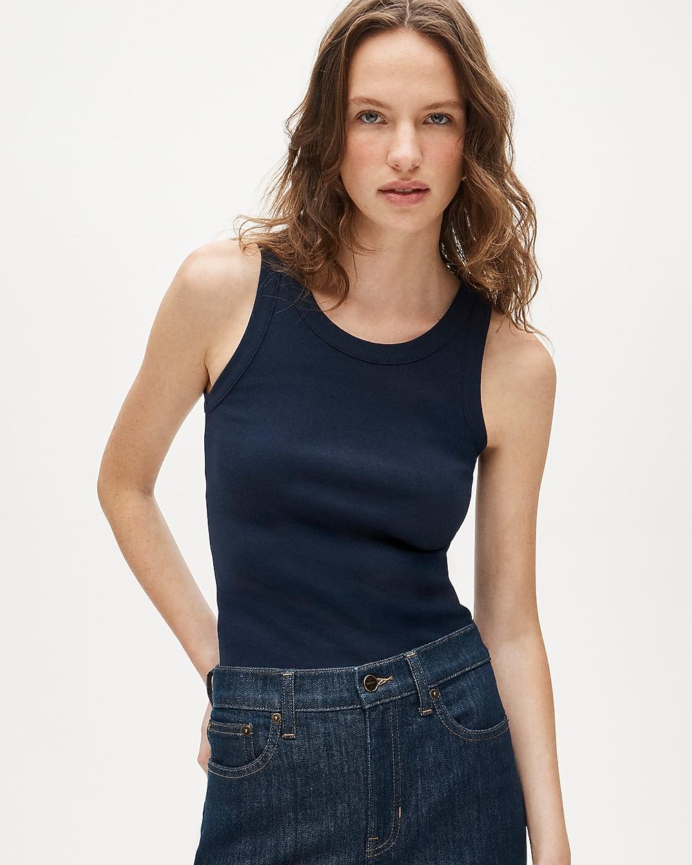 New perfect-fit high-neck tank top by J.CREW