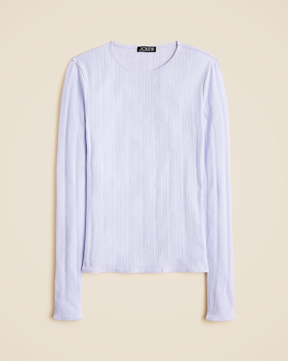 New pointelle long-sleeve T-shirt by J.CREW