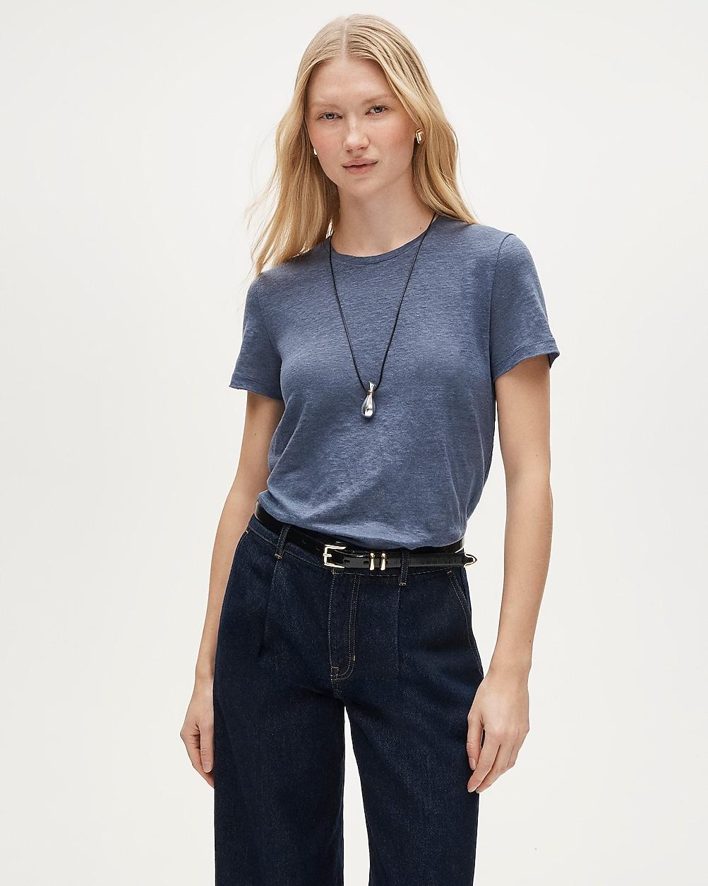 New relaxed linen T-shirt by J.CREW