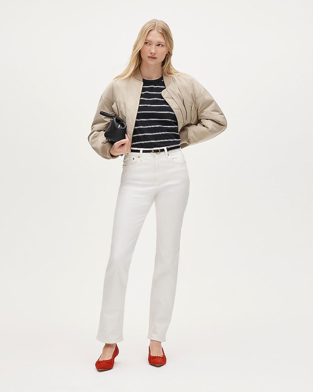 Nipped straight jean in stretch by J.CREW