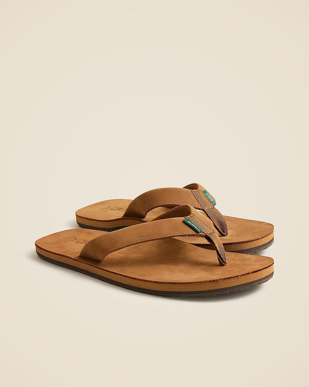 Nubuck leather flip-flops by J.CREW