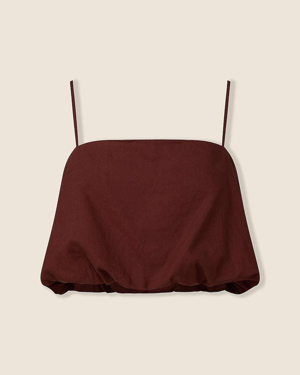 Onia air linen-blend bubble cropped top by J.CREW