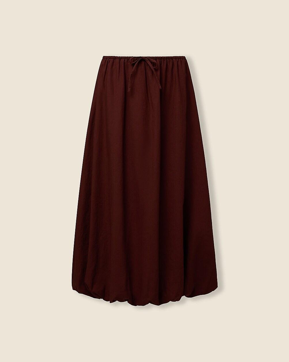 Onia air linen-blend bubble maxi skirt by J.CREW
