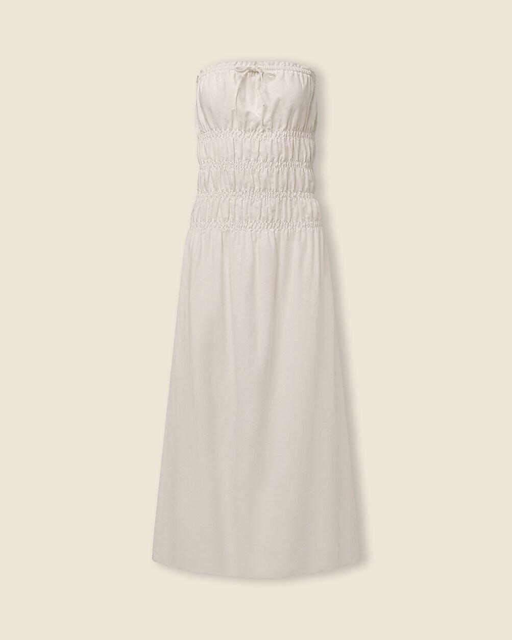 Onia air linen-blend smocked maxi dress by J.CREW