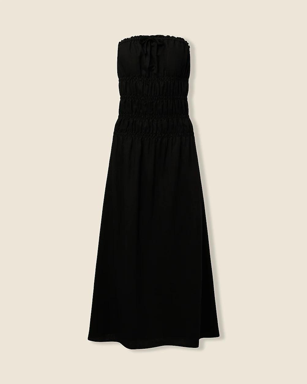 Onia air linen-blend smocked maxi dress by J.CREW