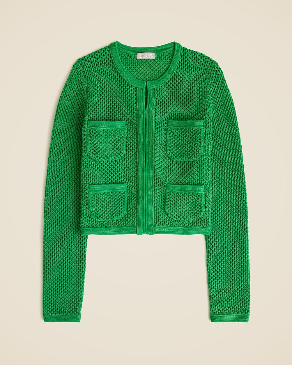 Open pointelle-stitch cardigan by J.CREW