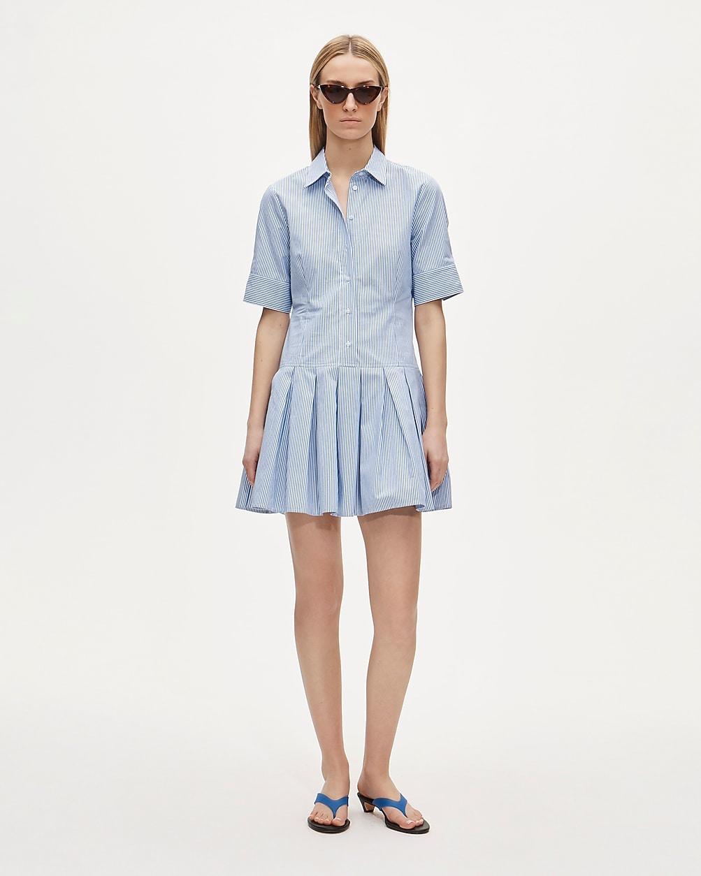Ophelia mini shirt-dress in striped cotton poplin by J.CREW