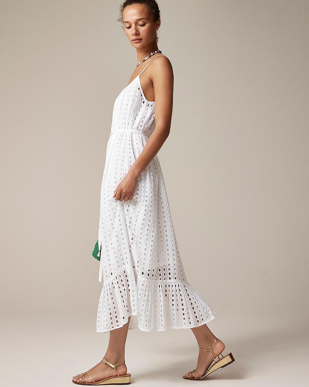 Oval eyelet midi dress by J.CREW
