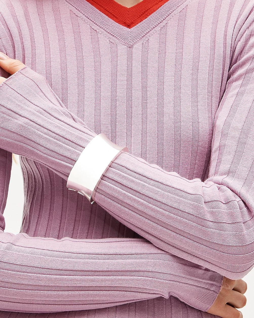 Oversized metallic hinge bracelet by J.CREW