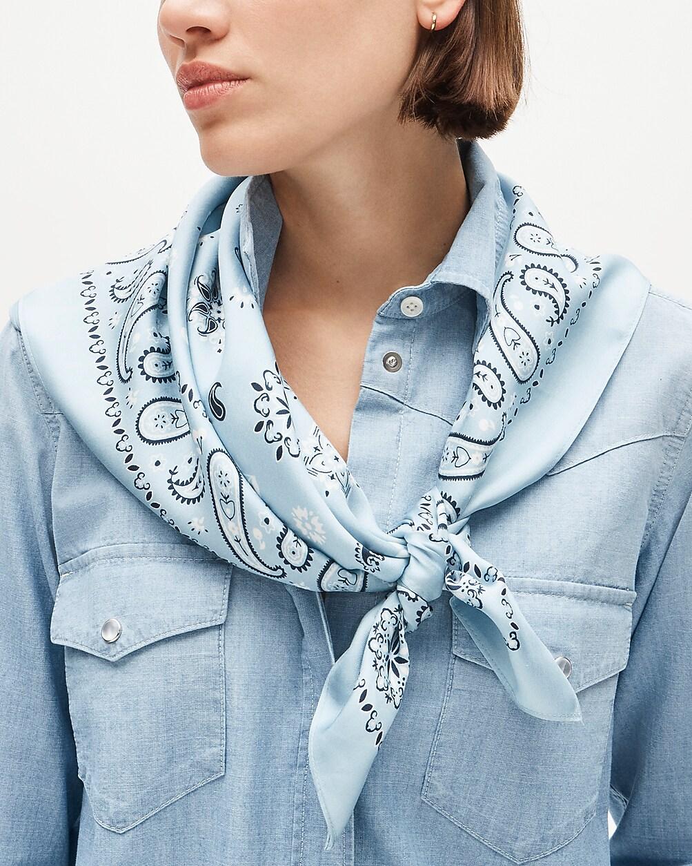 Oversized silk bandana by J.CREW