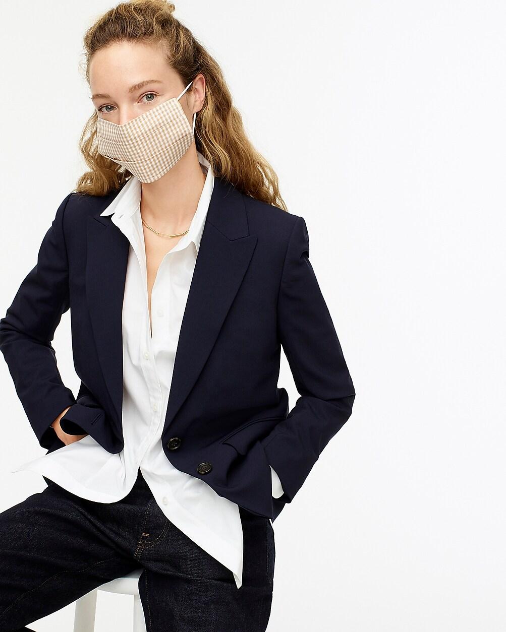 Pack-of-three nonmedical face mask in checks and stripes by J.CREW