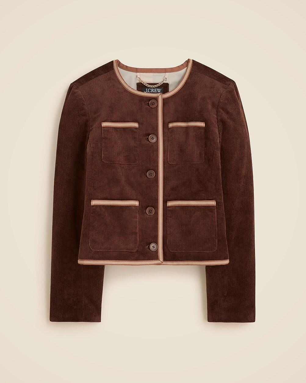 Patch-pocket lady jacket in stretch corduroy by J.CREW
