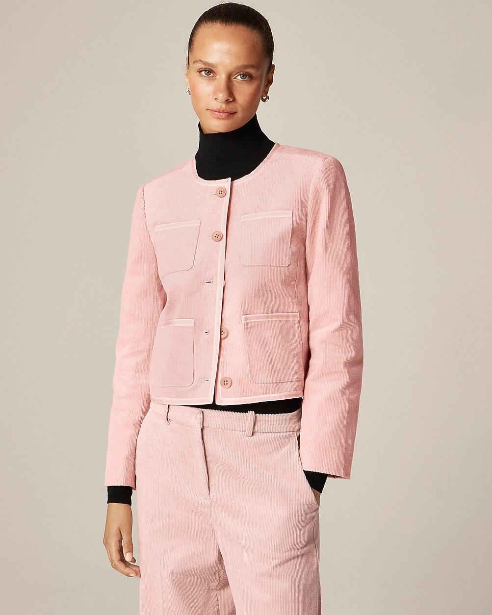 Patch-pocket lady jacket in stretch corduroy by J.CREW