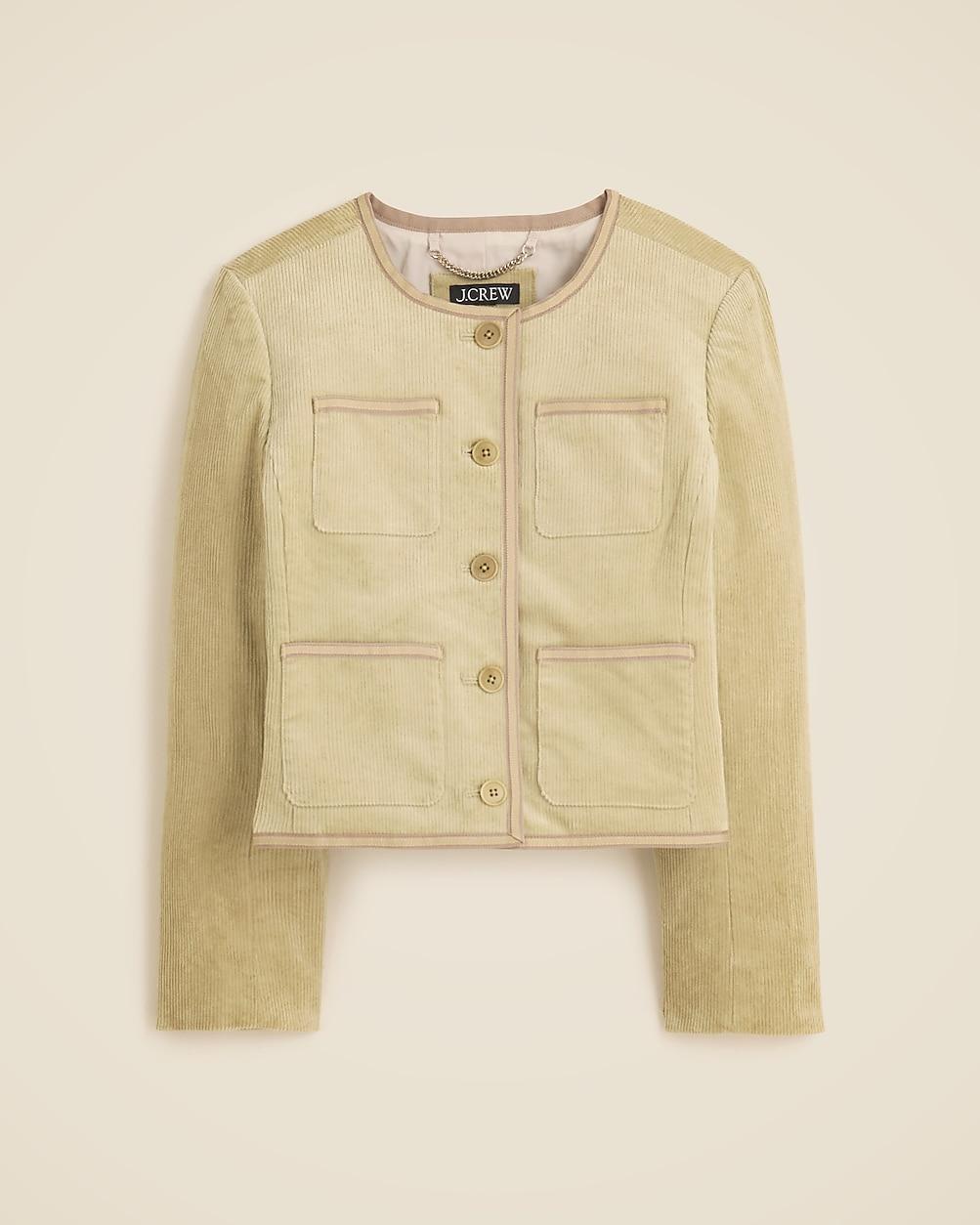 Patch-pocket lady jacket in stretch corduroy by J.CREW