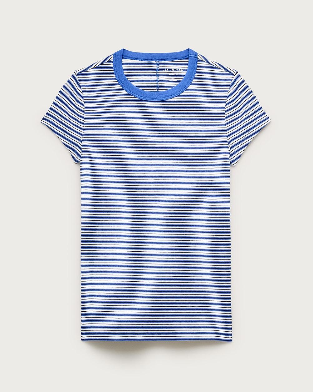 Perfect-fit crewneck T-shirt in stripe by J.CREW