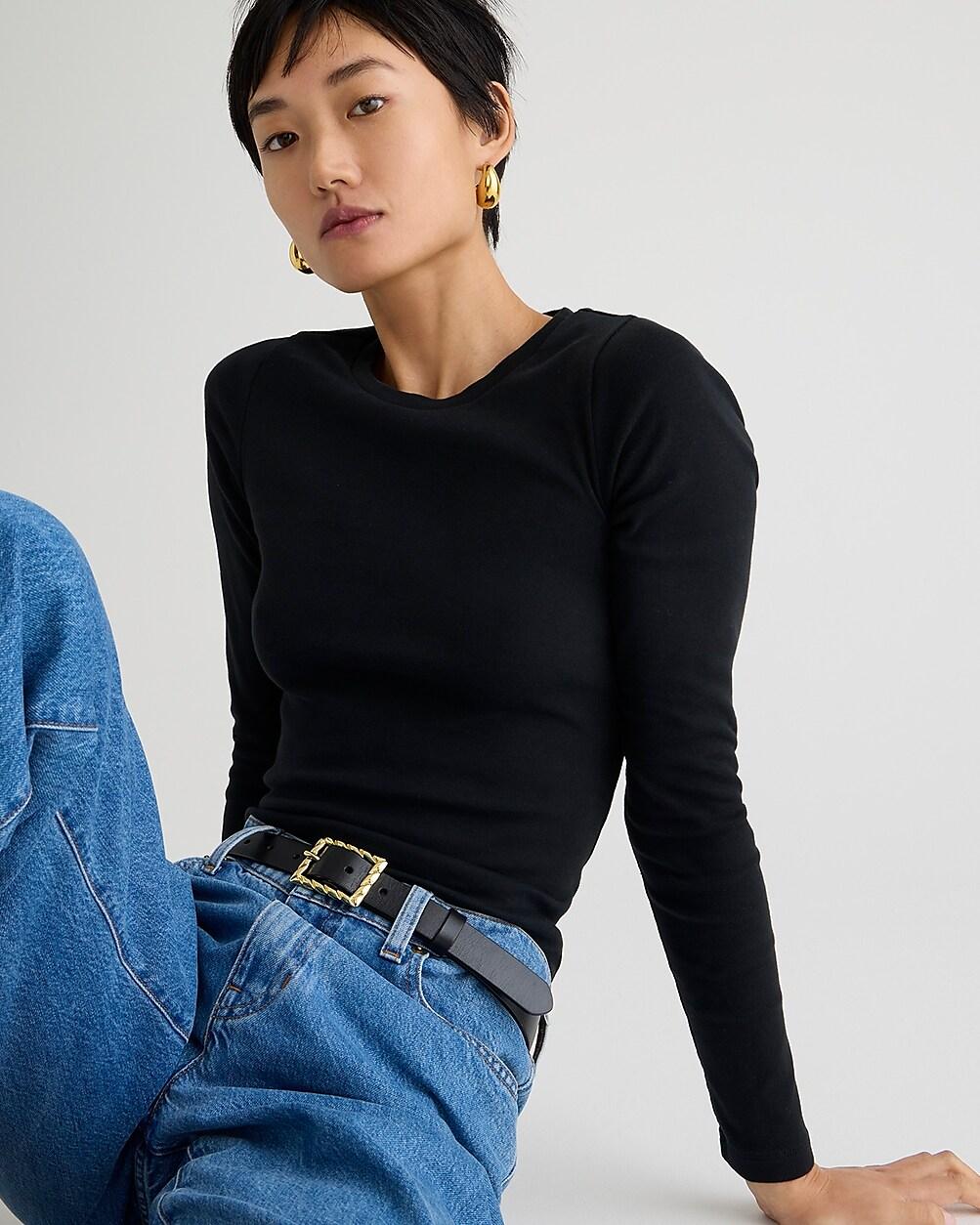 Perfect-fit long-sleeve crewneck T-shirt by J.CREW