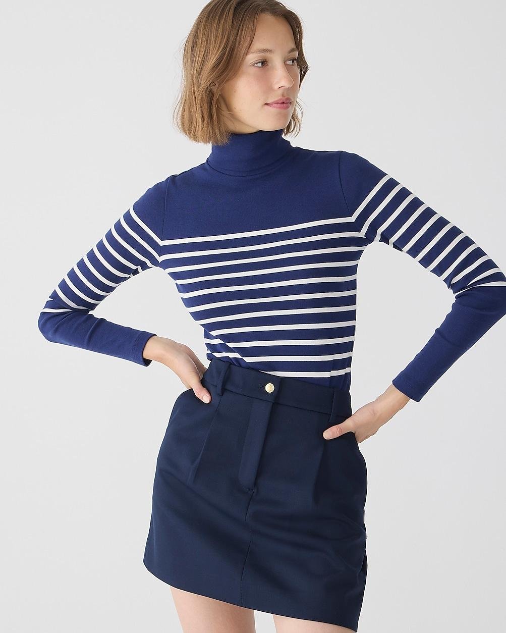 Perfect-fit turtleneck in stripe by J.CREW