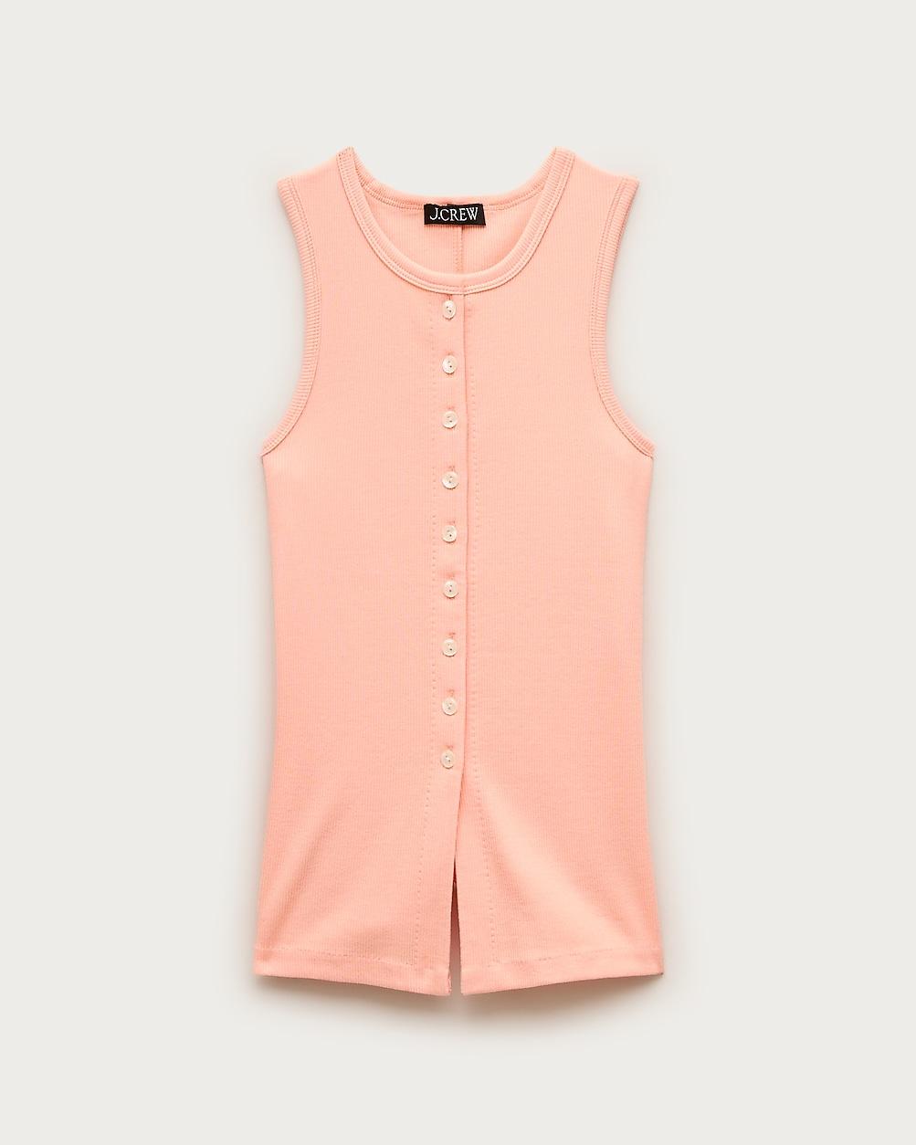 Perfect rib button-up shell top by J.CREW