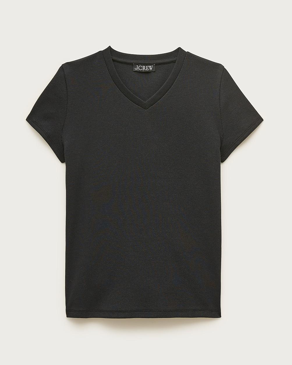 Perfect rib high V-neck T-shirt by J.CREW