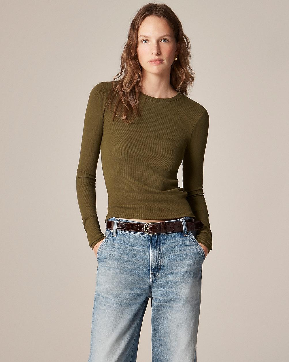 Perfect rib long-sleeve T-shirt by J.CREW