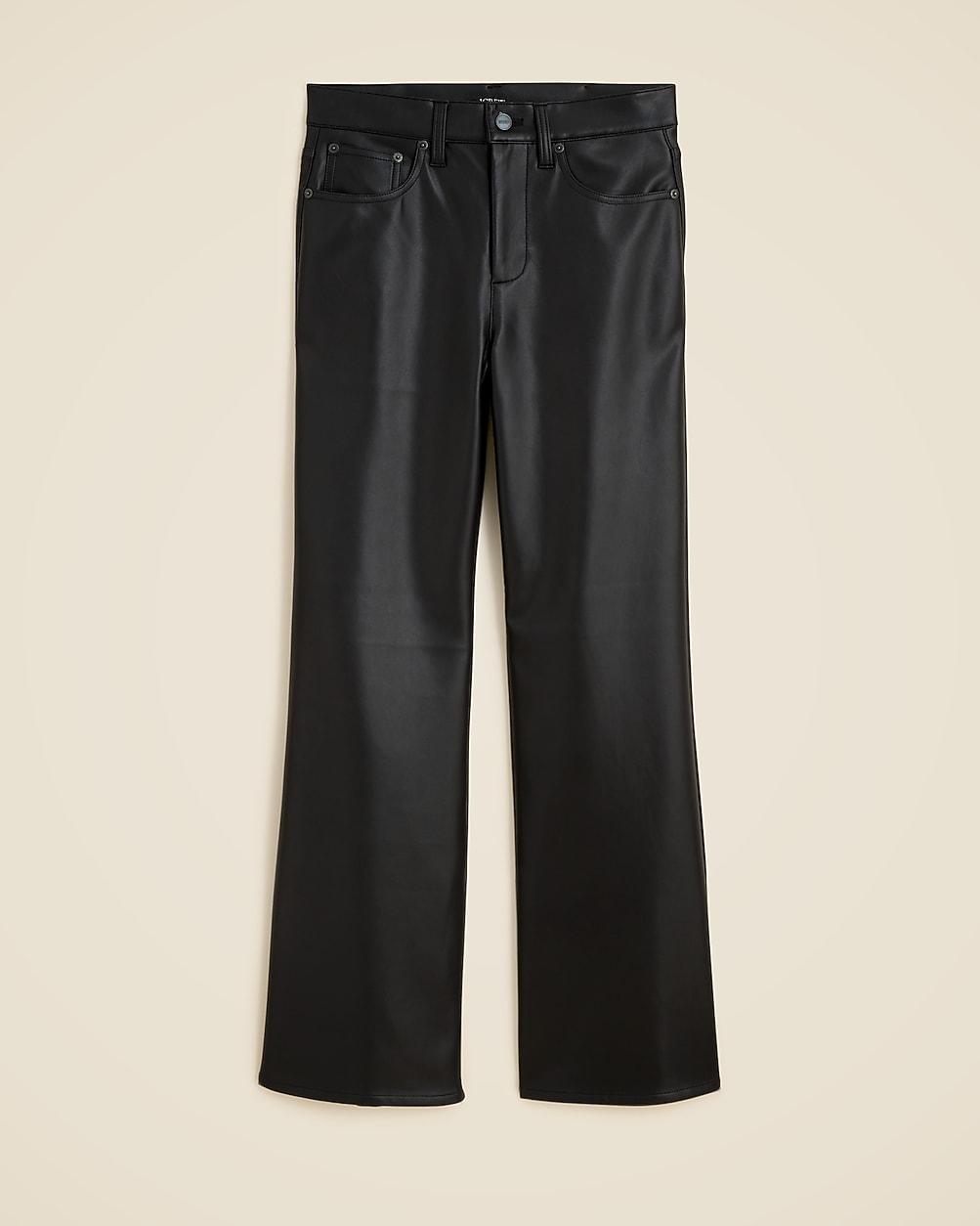 Petite Charley kickout cropped pant in faux leather by J.CREW