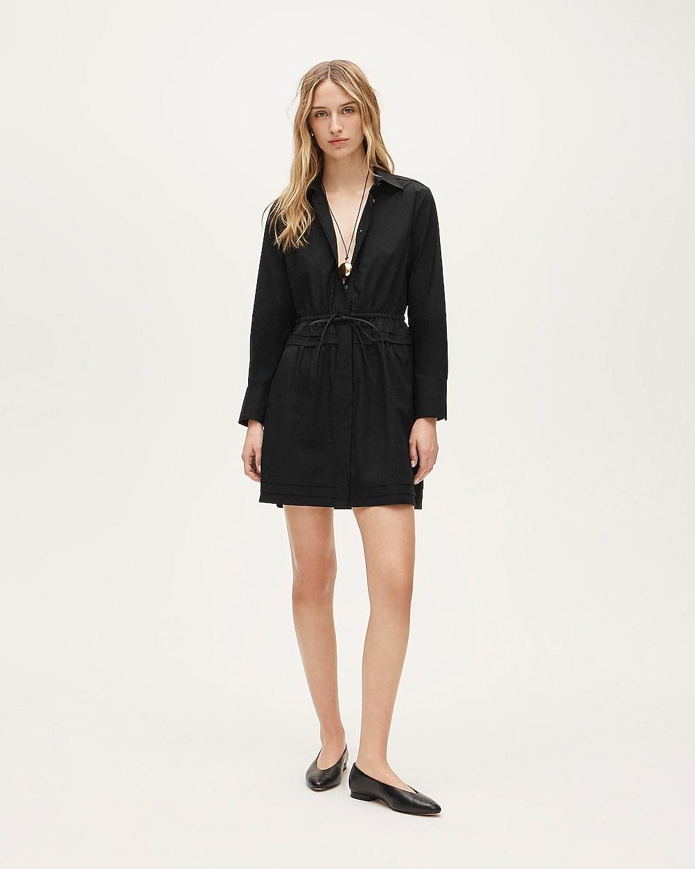 Petite Elena mini shirt-dress in cotton poplin by J.CREW