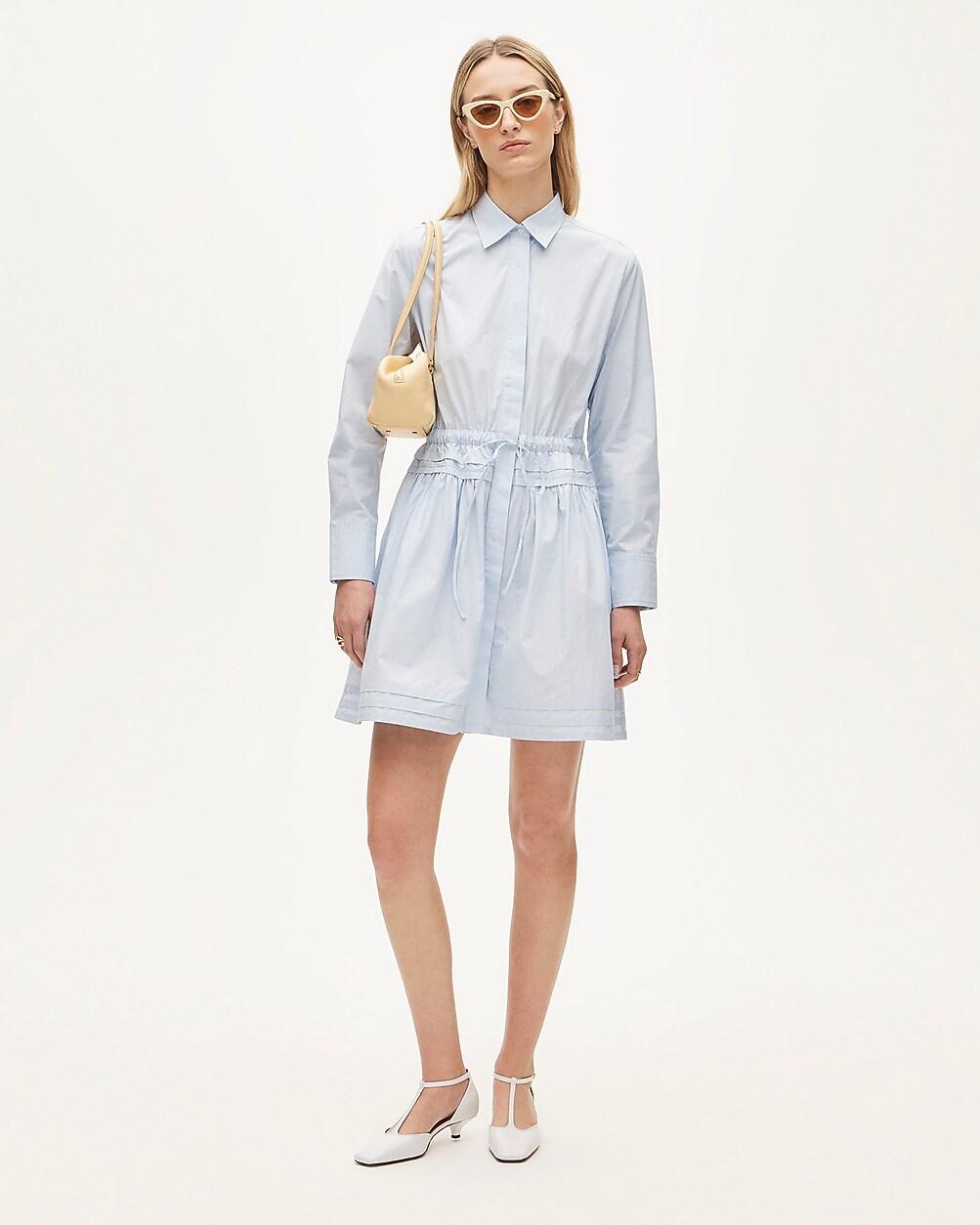 Petite Elena mini shirt-dress in cotton poplin by J.CREW