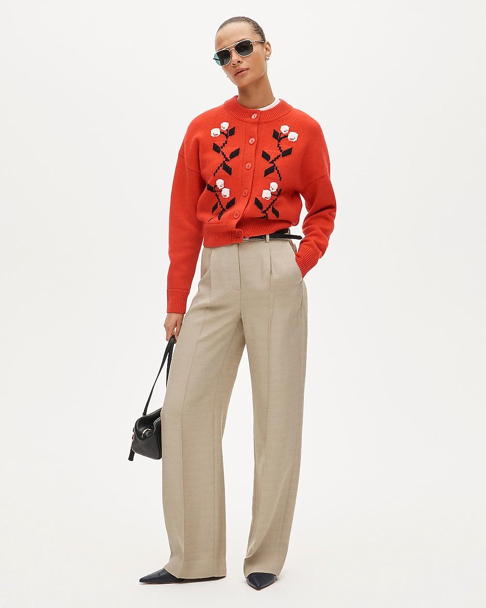 Petite Essential wide-leg pant in luster canvas by J.CREW