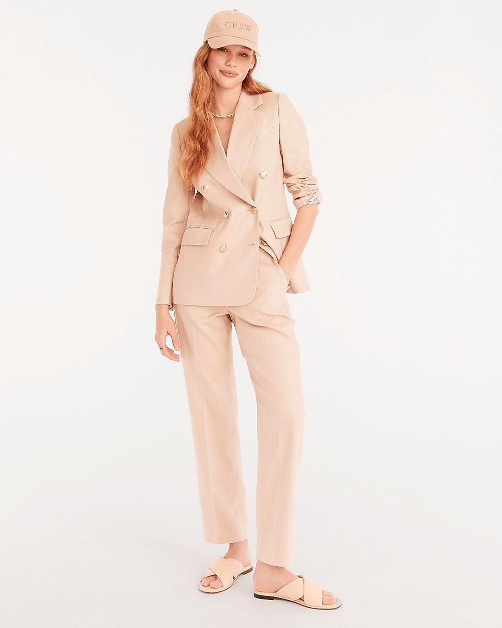 Petite Kate straight-leg pant in stretch linen blend by J.CREW Petite Kate straight-leg pant in stretch linen blend by J.CREW