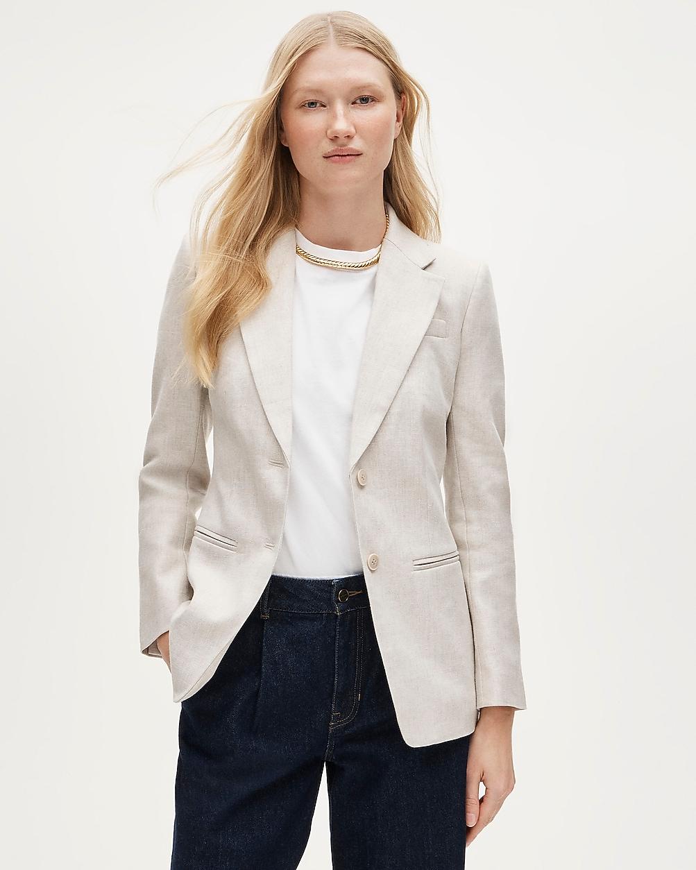 Petite Margeaux blazer in stretch linen blend by J.CREW