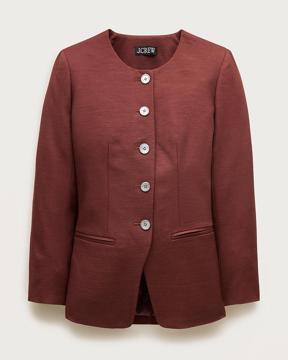 Petite Margeaux lady jacket in Gramercy linen blend by J.CREW