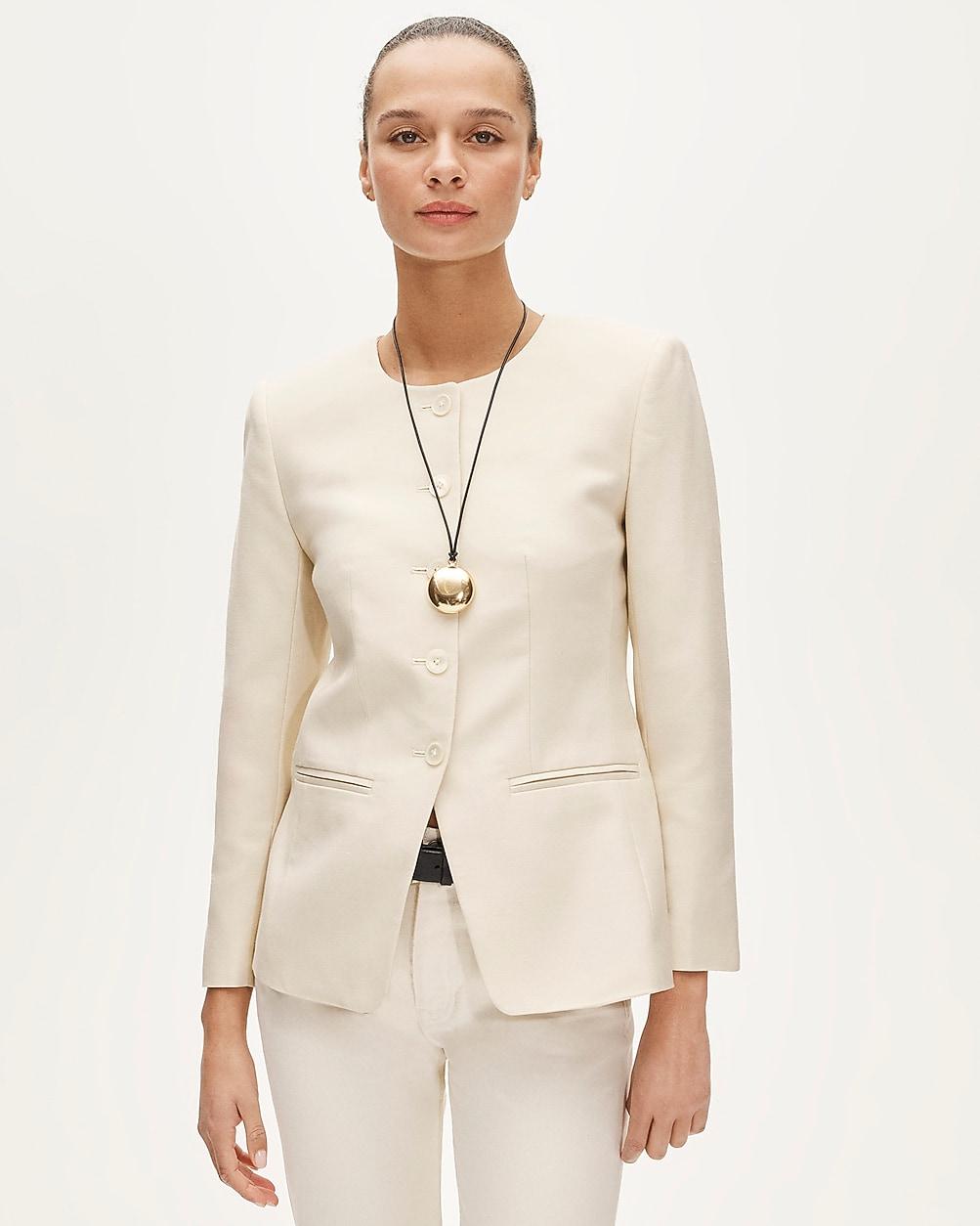 Petite Margeaux lady jacket in Gramercy linen blend by J.CREW
