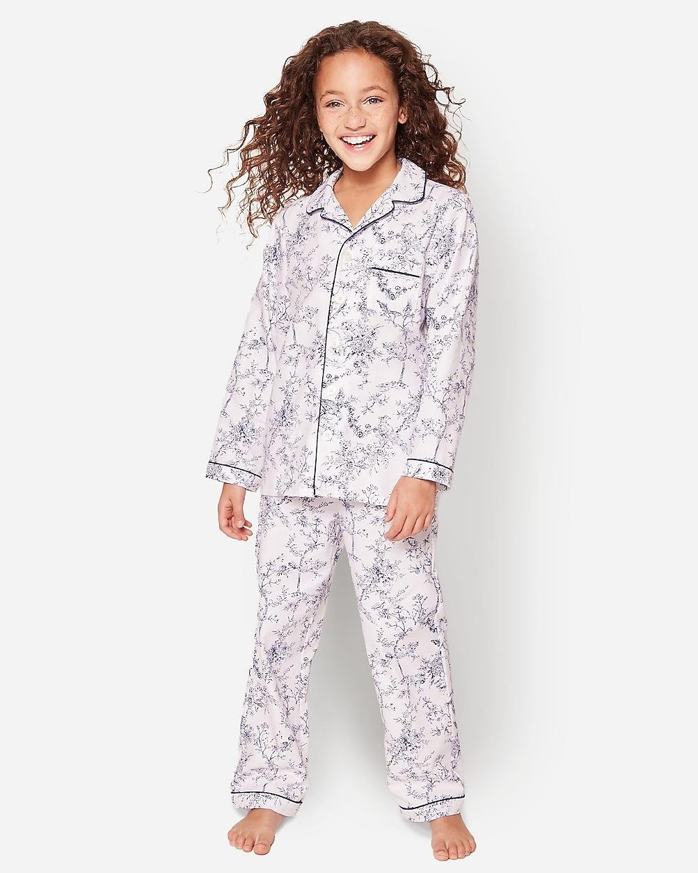 Petite Plume™ girls' pajama set in stripe by J.CREW