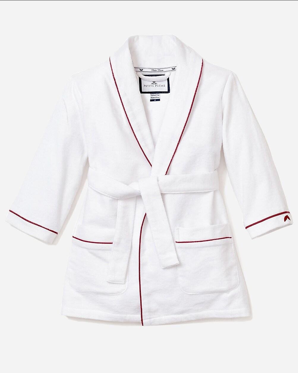Petite Plume™ kids' flannel robe with piping by J.CREW