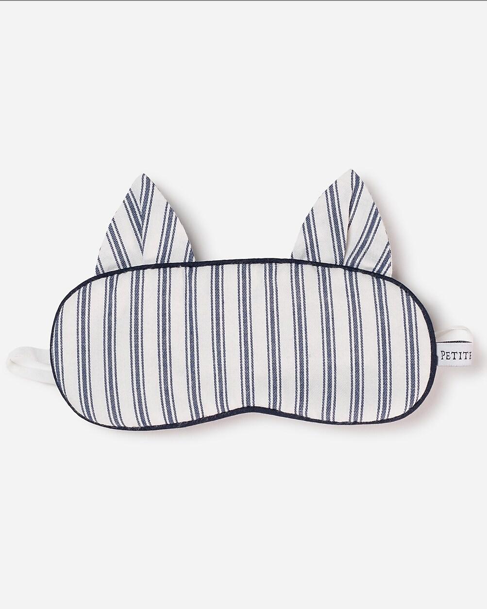 Petite Plume™ kids' kitty eye mask in french ticking by J.CREW
