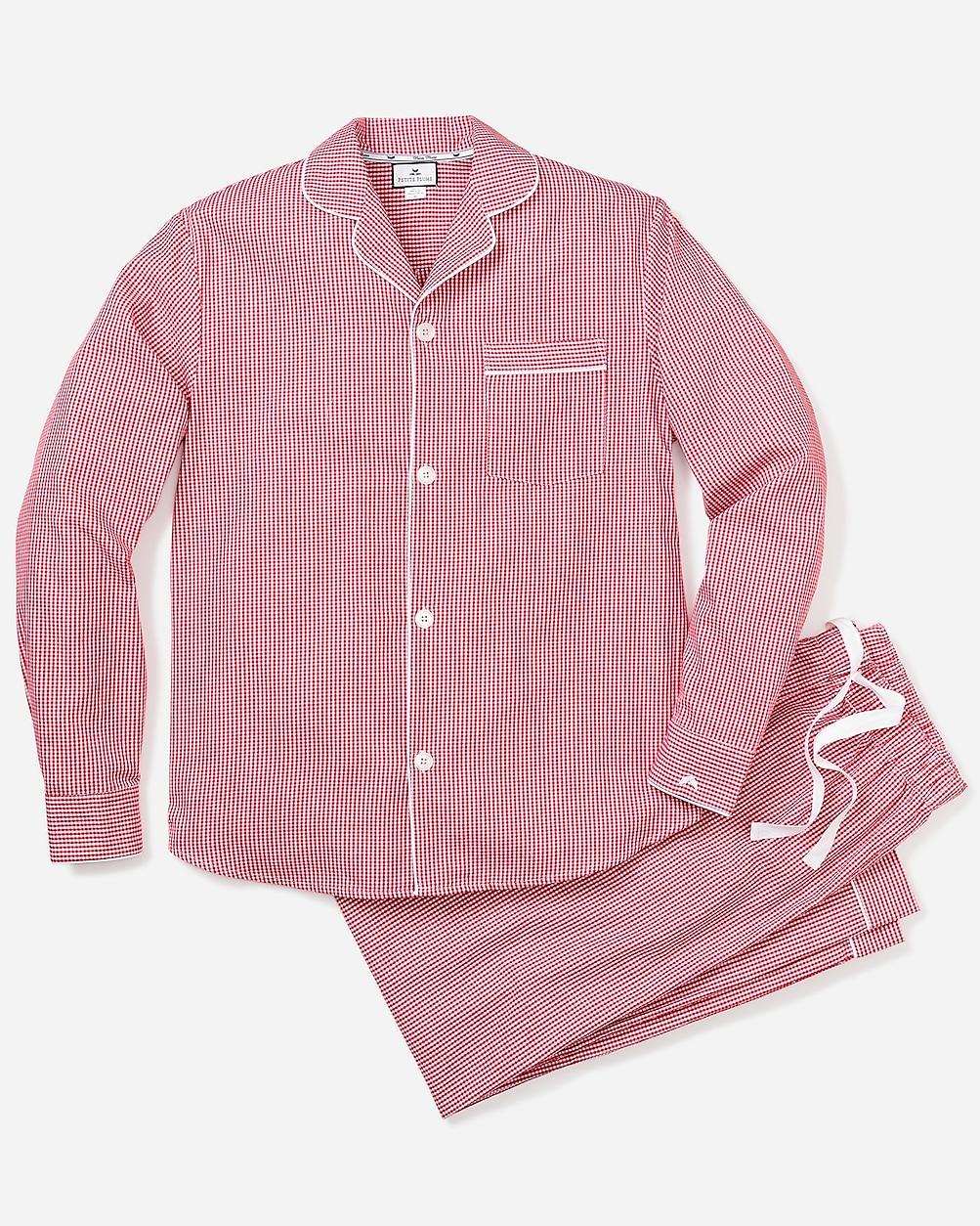 Petite Plume™ men's pajama set in mini gingham by J.CREW