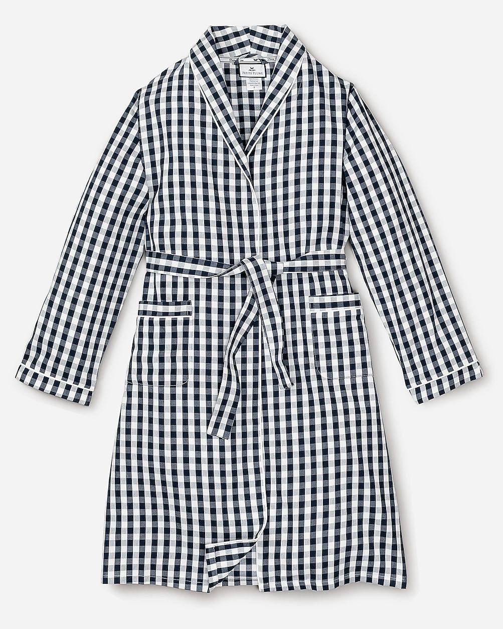 Petite Plume™ men's robe in gingham by J.CREW