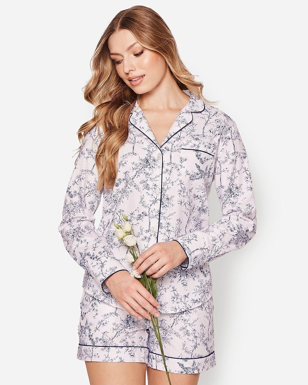 Petite Plume™ women's pajama set in timeless toile by J.CREW