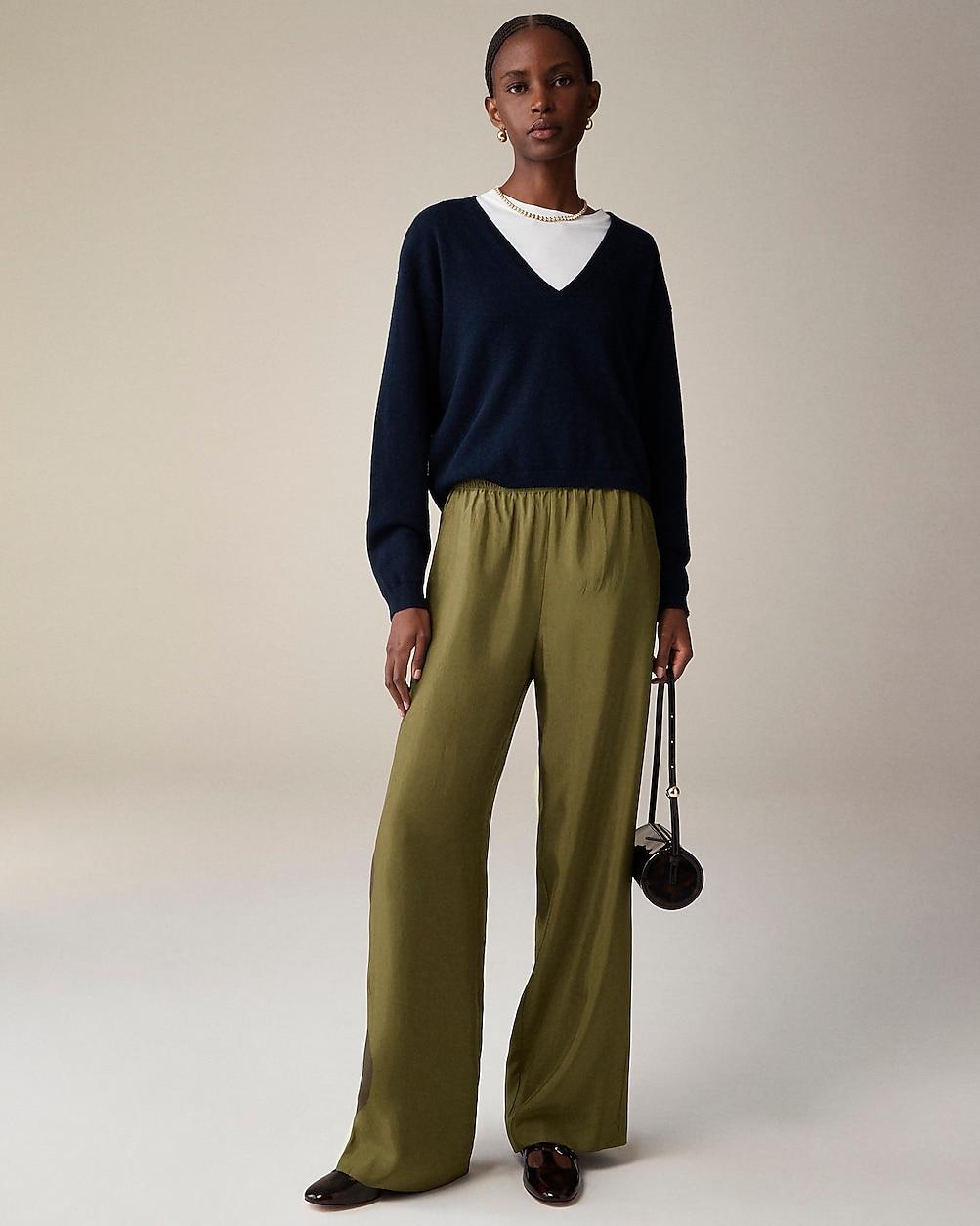 Petite Stratus pant in textured satin by J.CREW