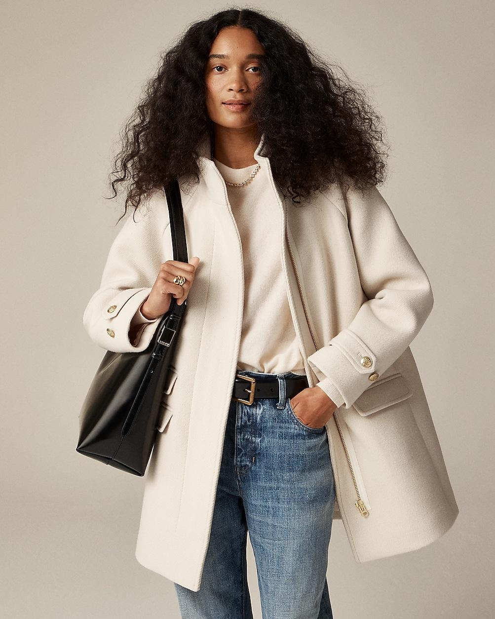 Petite Toscana coat in Italian stadium-cloth wool blend by J.CREW